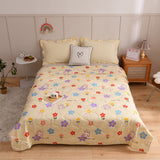 Cotton Quilt Washable Embroidery Ultrasonic Quilting Skin Friendly Cotton Comfortable Breathable Summer Quilt Flowers 180x200cm - Top-Down View