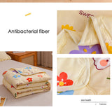 Cotton Quilt Washable Embroidery Ultrasonic Quilting Skin Friendly Cotton Comfortable Breathable Summer Quilt Flowers 180x200cm
