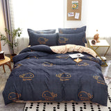 Skin Friendly Quilt Cover Thickened Polyester Soft Brushed Duvet Cover Quilt Bedding for Dormitory Bedroom Whale 150x200cm