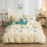 Skin Friendly Quilt Cover Thickened Polyester Soft Brushed Duvet Cover Quilt Bedding for Dormitory Bedroom Animal 180x220cm