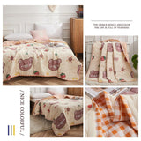 Summer Blanket Polyester Fiber Washable Skin Friendly Summer Quilt Thin Blanket Bed Accessories for Dormitory Bear 180x200cm/70.87x78.74in