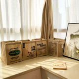 Jute Storage Box Foldable Waterproof Film Easy Cleaning Mild Texture Storage Basket for Home Office TDN Pattern - Side View