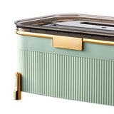 Multifunctional Tissue Box Household Desktop Storage Box Tissue Holder Box for Living Room Office Light Green - Top-Down View