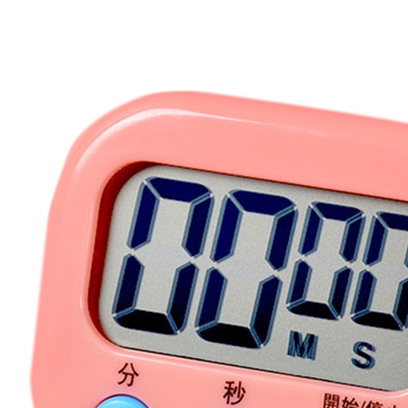 Digital Clock Timer Classroom Kitchen Magnetic Stopwatch for Kids Cooking Baking Boiling Egg Sports Pink