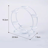 Ferris Wheel Display Rack Decorative Safe Rounded Edge Toys Storage Display Bracket Holder for Home White - Front View