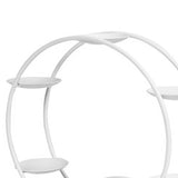 Ferris Wheel Display Rack Decorative Safe Rounded Edge Toys Storage Display Bracket Holder for Home White - Side View