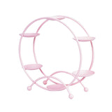 Ferris Wheel Display Rack Decorative Safe Rounded Edge Toys Storage Display Bracket Holder for Home Pink