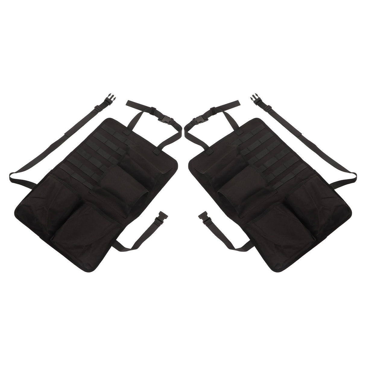 2PCS Auto Seat Organizer Oxford Cloth Waterproof Easy Cleaning Odor Free Backseat Car Organizer Black