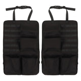 2PCS Auto Seat Organizer Oxford Cloth Waterproof Easy Cleaning Odor Free Backseat Car Organizer Black - Side View