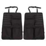 2PCS Auto Seat Organizer Oxford Cloth Waterproof Easy Cleaning Odor Free Backseat Car Organizer Black