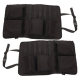 2PCS Auto Seat Organizer Oxford Cloth Waterproof Easy Cleaning Odor Free Backseat Car Organizer Black