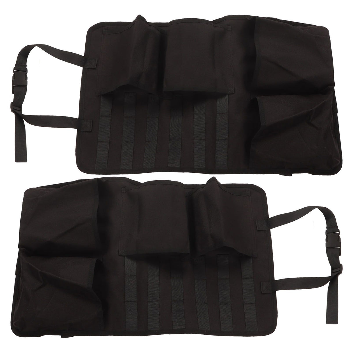 2PCS Auto Seat Organizer Oxford Cloth Waterproof Easy Cleaning Odor Free Backseat Car Organizer Black