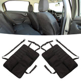 2PCS Auto Seat Organizer Oxford Cloth Waterproof Easy Cleaning Odor Free Backseat Car Organizer Black - Extra Image