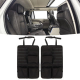 2PCS Auto Seat Organizer Oxford Cloth Waterproof Easy Cleaning Odor Free Backseat Car Organizer Black