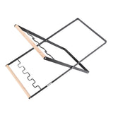 Trash Bag Holder Stand Rubber Wood Handle Iron Stand Flat Appearance Foldable Portable Garbage Bag Stand for Indoor Outdoor Use Black