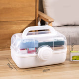 Medicine Storage Box Plastic Multi Layer Large Capacity Medicine Cabinet for Household White(medium)