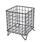 Storage Basket Stainless Steel Mesh Open Design Storage Container for Home Office Dorm Black