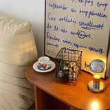 Storage Basket Stainless Steel Mesh Open Design Storage Container for Home Office Dorm Black