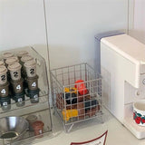 Storage Basket Stainless Steel Mesh Open Design Storage Container for Home Office Dorm Silver - 45-Degree Angle