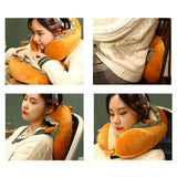 U Shaped Neck Pillow Portable Cute Head Pillow for Office Nap Travel Car Sleeping Lovely Bread