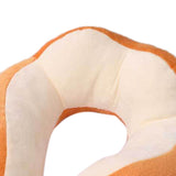 U Shaped Neck Pillow Portable Cute Head Pillow for Office Nap Travel Car Sleeping Double Embroidery Tiger - Front View