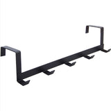 Door Hook Hanger Coat Rack Drill Free for Hanging Clothes Hat Bag Towel Bathroom Entryway Black