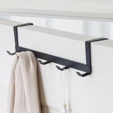 Door Hook Hanger Coat Rack Drill Free for Hanging Clothes Hat Bag Towel Bathroom Entryway Black
