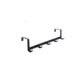 Door Hook Hanger Coat Rack Drill Free for Hanging Clothes Hat Bag Towel Bathroom Entryway Black - Top-Down View