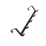 Door Hook Hanger Coat Rack Drill Free for Hanging Clothes Hat Bag Towel Bathroom Entryway Black - 45-Degree Angle