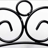 Over The Door Hook Rack Detachable 7 Hooks Door Hanger Organizer for Towels Handbags Coats Black - Top-Down View