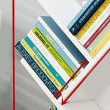 Tree Bookshelf Solid Wood Ingenious 3 Tier Space Saving Book Storage Organizer Shelves for Office Home School White - Top-Down View