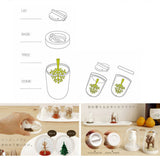4pcs Seasoning Storage Container Innovative Cute Design Seasoning Shaker Kitchen Spice Jar Set for Home Animal - Top-Down View