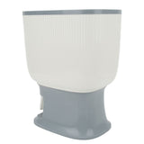 Household Rice Dispenser Large Capacity Automatic Rebound Food Grain Storage Container with Cup Grey