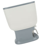 Household Rice Dispenser Large Capacity Automatic Rebound Food Grain Storage Container with Cup Grey