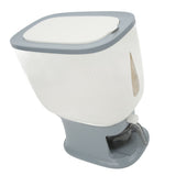 Household Rice Dispenser Large Capacity Automatic Rebound Food Grain Storage Container with Cup Grey