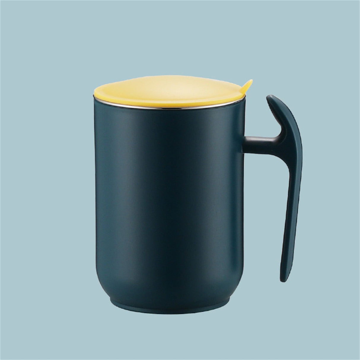 550ml Stainless Steel Double Walled Mugs Leakproof Prevent Scalding Frosted Insulated Coffee Mugs for Home Cafe Office Dark Green 550ml