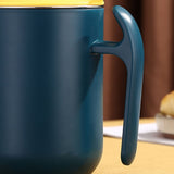 550ml Stainless Steel Double Walled Mugs Leakproof Prevent Scalding Frosted Insulated Coffee Mugs for Home Cafe Office Dark Green 550ml