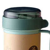 500ML Soup Cup Portable Steady Plastic Insulated Soup Containers with Lid and Spoon for Office School 500ML Green