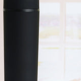 Straw Cup Colorful Plastic Simple Style Comfortable Hand Feeling Large Capacity Drinking Straw Bottle Black 16oz