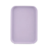 Kitchen Serving Tray Wheat Straw Rectangular Nordic Style Cupcake Fruit Snack Tea Tray for Home Office Restaurant Purple L (Approx. 38x27cm / 15.0x10.6in)