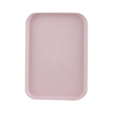 Kitchen Serving Tray Wheat Straw Rectangular Nordic Style Cupcake Fruit Snack Tea Tray for Home Office Restaurant Pink S (Approx. 25x17cm / 9.8x6.7in)