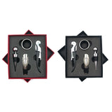 Wine Opener Set Rustproof Stainless Steel Exquisite Packaging Handle Corkscrew Kit for Home Bar Restaurant Gifts Black