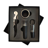 Wine Opener Set Rustproof Stainless Steel Exquisite Packaging Handle Corkscrew Kit for Home Bar Restaurant Gifts Black - 45-Degree Angle