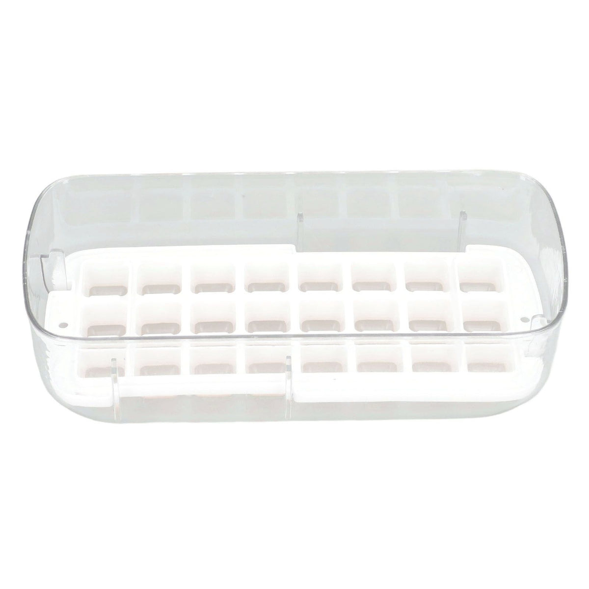 Silicone Ice Cube Mold BPA Free Square Ice Tray Storage Box with Lid for Household Pink