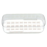 Silicone Ice Cube Mold BPA Free Square Ice Tray Storage Box with Lid for Household Pink