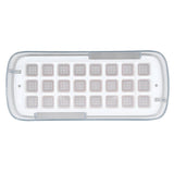 Silicone Ice Cube Mold BPA Free Square Ice Tray Storage Box with Lid for Household Pink