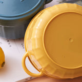 Noodles Bowl with Lid Binaural Noodles Bowl Home Dorm Student Covered Bowl Large Yellow