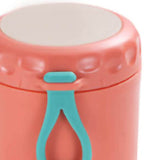 Thermal Soup Cup Stainless Steel Microwave Heating with Sealing Cap Breakfast Hot Food Container for Office Worker Orange - Side View