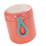 Thermal Soup Cup Stainless Steel Microwave Heating with Sealing Cap Breakfast Hot Food Container for Office Worker Orange - Top-Down View
