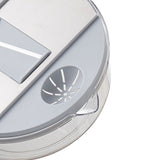 Multifunctional Vegetable Cutter Stainless Steel Household Manual Vegetable Chopper for Kitchen Round Galaxy Grey, (Send 6 Blades, Hand Protector, Storage Box) - Side View